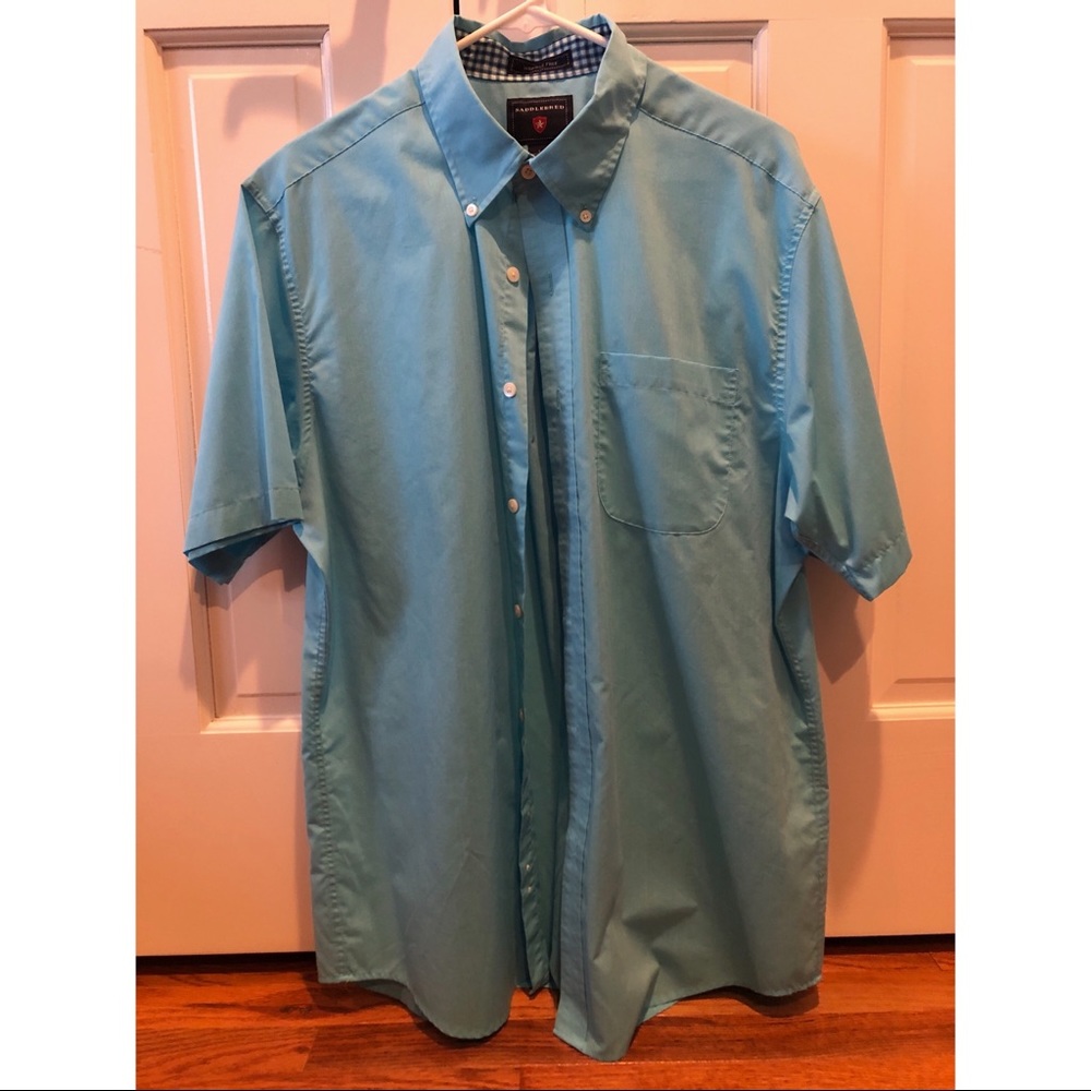 Men’s Short Sleeve Dress Shirt L